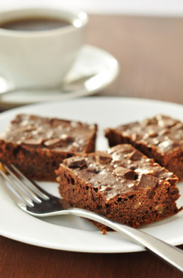 Chocolate fudgy Fairtrade brownie Chocolate fudgy Fairtrade brownie