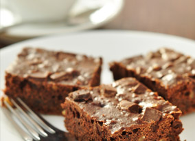 Chocolate fudgy Fairtrade brownie