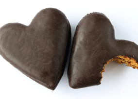 chocolate gingerbread heart