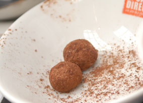 Coffee infused chocolate truffles