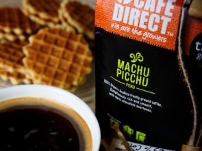 Machu Picchu coffee and biscuits