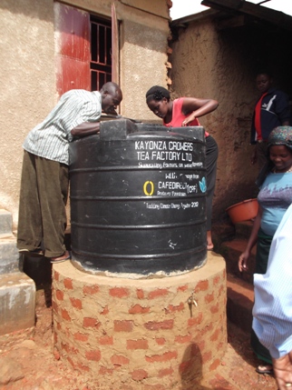 Rainwater harvesting at Kayonza